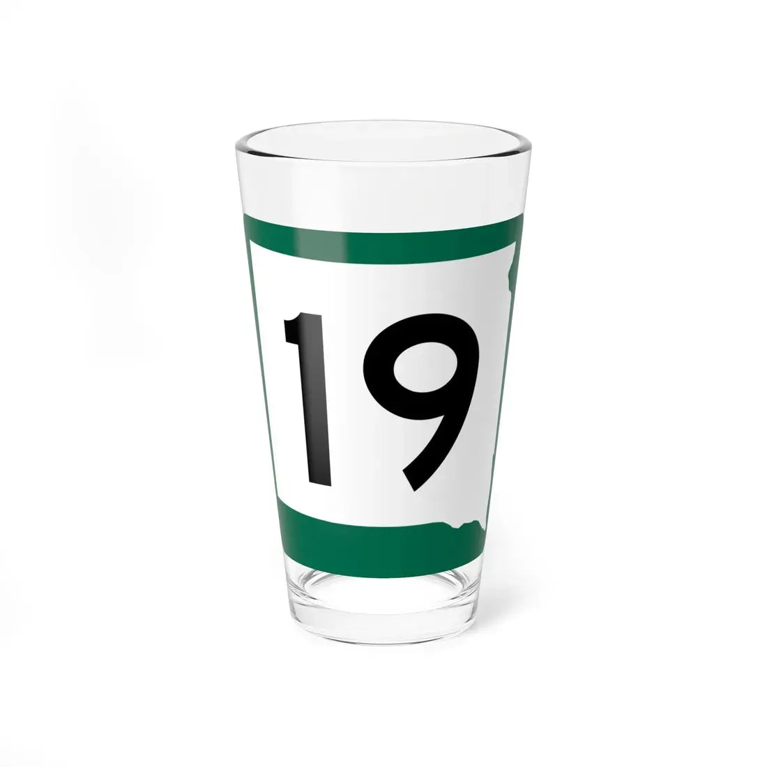 SD 19 (South Dakota) (Road Sign) Pint Glass 16oz 16oz - Go Mug Yourself