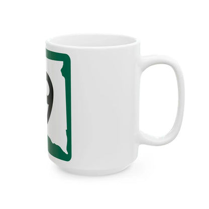 SD 19 (South Dakota) (Road Sign) White Coffee Mug - Go Mug Yourself