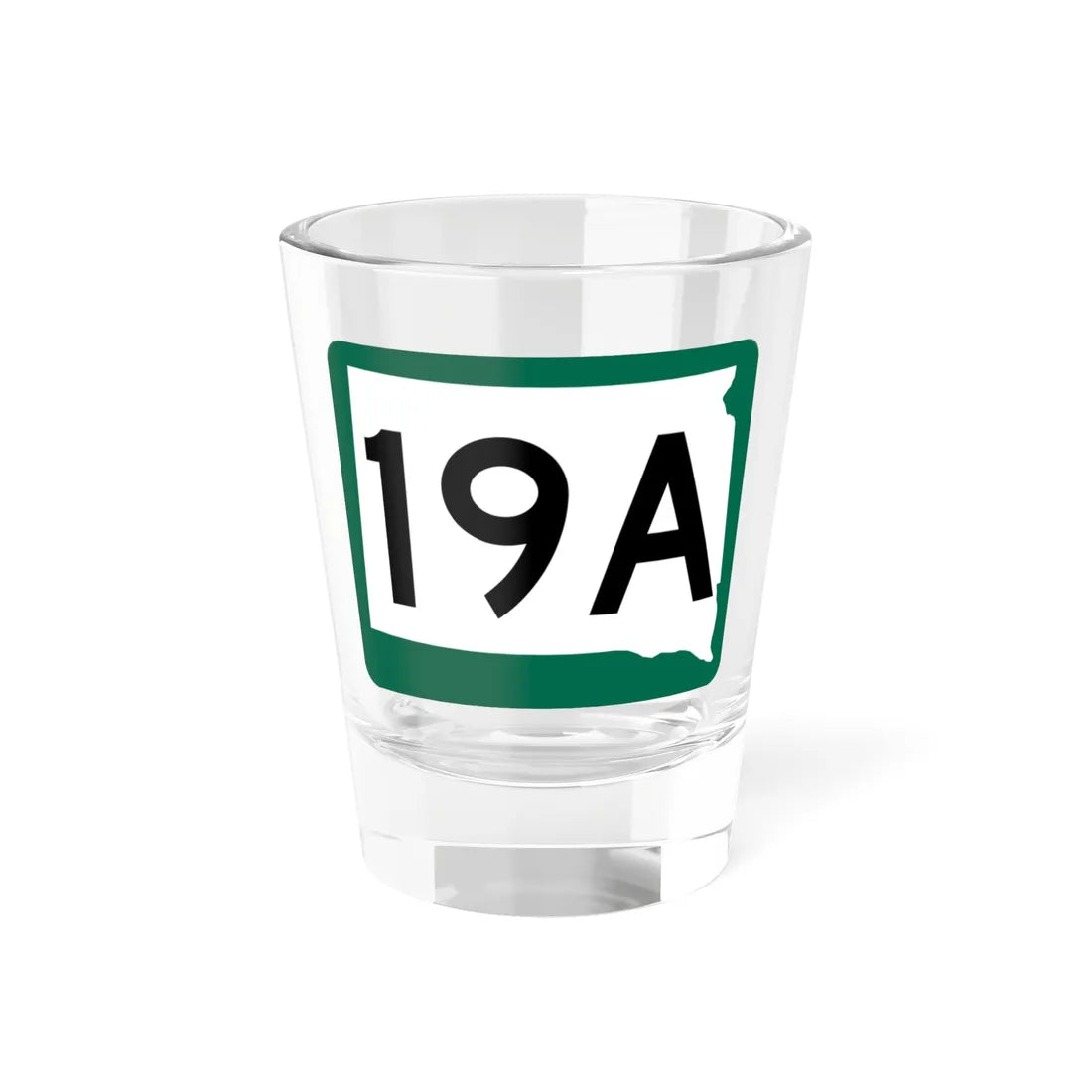 SD 19A (South Dakota) (Road Sign) Shot Glass 1.5oz 1.5oz - Go Mug Yourself