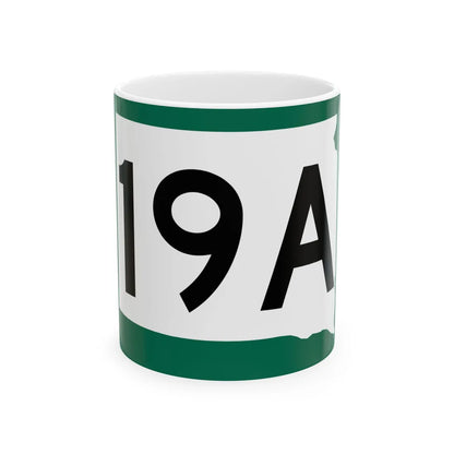 SD 19A (South Dakota) (Road Sign) White Coffee Mug 11oz - Go Mug Yourself