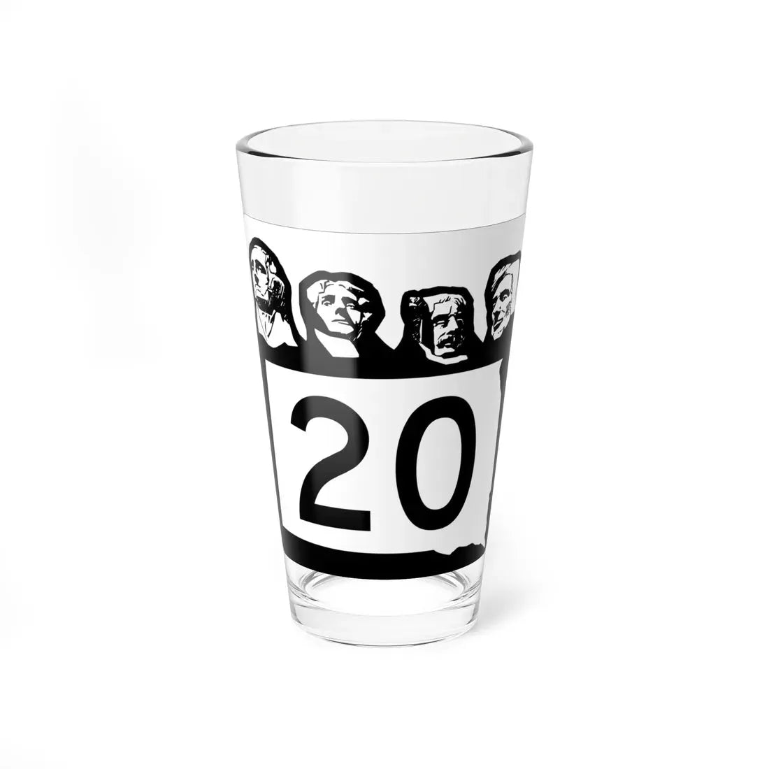 SD 20 1960 (South Dakota) (Road Sign) Pint Glass 16oz 16oz - Go Mug Yourself