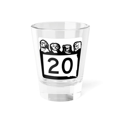SD 20 1960 (South Dakota) (Road Sign) Shot Glass 1.5oz 1.5oz - Go Mug Yourself