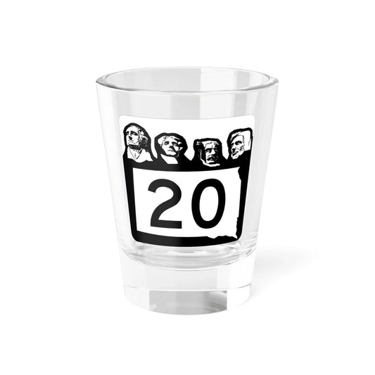 SD 20 1960 (South Dakota) (Road Sign) Shot Glass 1.5oz 1.5oz - Go Mug Yourself
