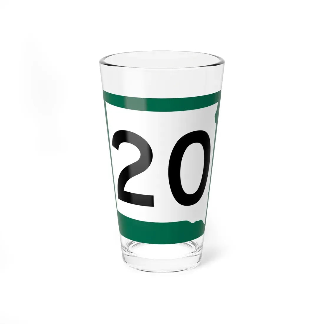 SD 20 (South Dakota) (Road Sign) Pint Glass 16oz 16oz - Go Mug Yourself
