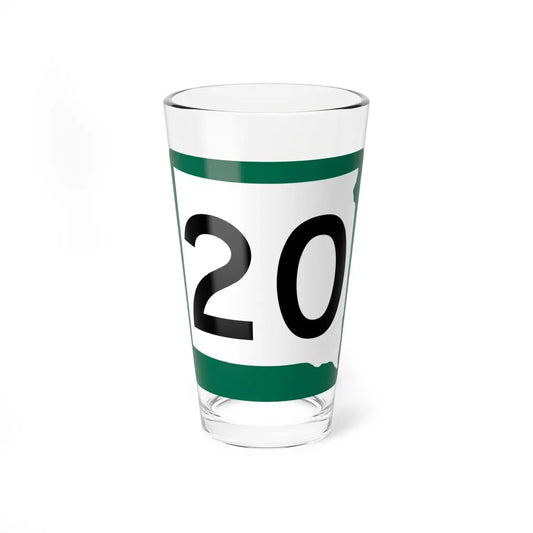 SD 20 (South Dakota) (Road Sign) Pint Glass 16oz 16oz - Go Mug Yourself