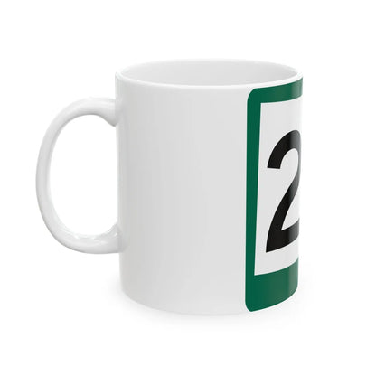 SD 20 (South Dakota) (Road Sign) White Coffee Mug - Go Mug Yourself