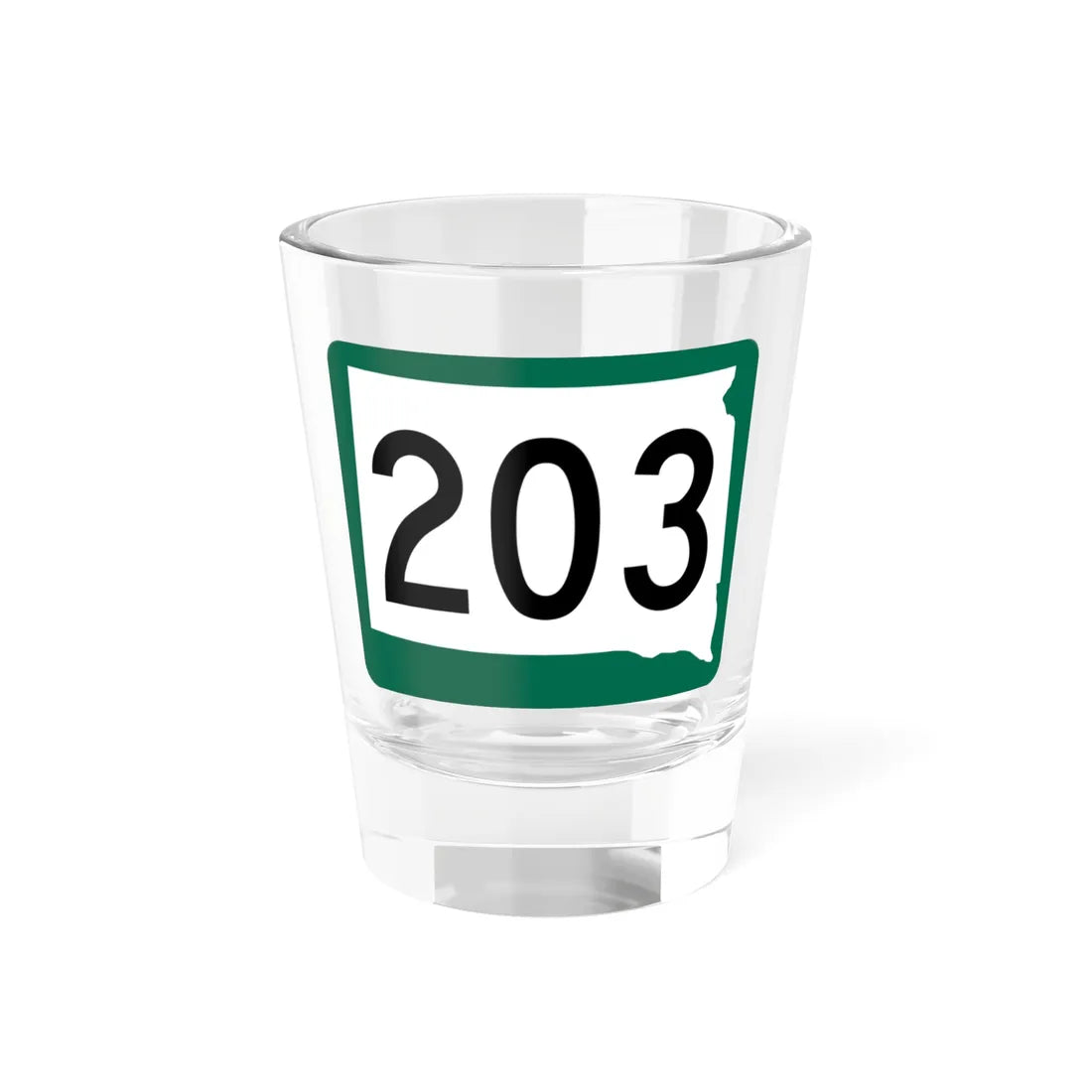 SD 203 (South Dakota) (Road Sign) Shot Glass 1.5oz 1.5oz - Go Mug Yourself