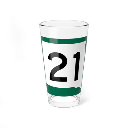 SD 21 (South Dakota) (Road Sign) Pint Glass 16oz 16oz - Go Mug Yourself
