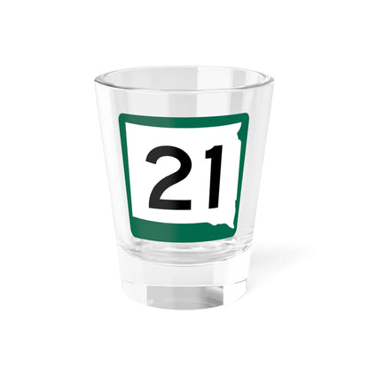 SD 21 (South Dakota) (Road Sign) Shot Glass 1.5oz 1.5oz - Go Mug Yourself