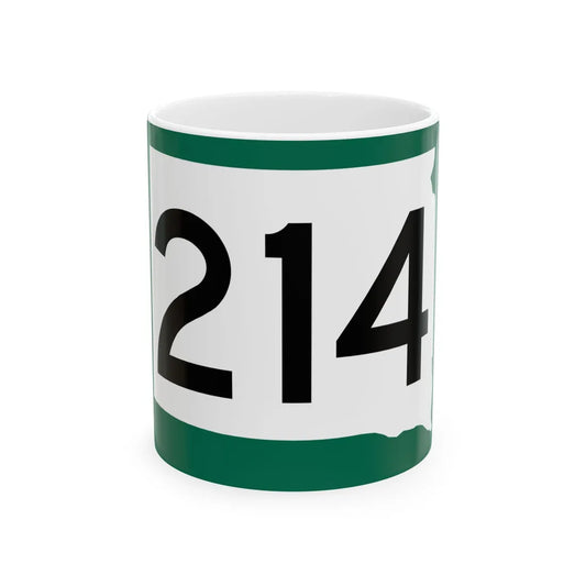 SD 214 (South Dakota) (Road Sign) White Coffee Mug 11oz - Go Mug Yourself