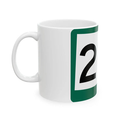 SD 214 (South Dakota) (Road Sign) White Coffee Mug - Go Mug Yourself