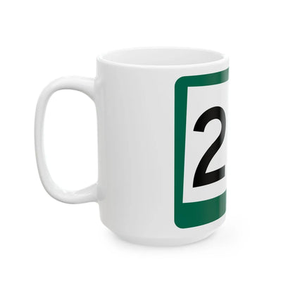 SD 214 (South Dakota) (Road Sign) White Coffee Mug - Go Mug Yourself