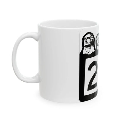 SD 218 1960 (South Dakota) (Road Sign) White Coffee Mug - Go Mug Yourself