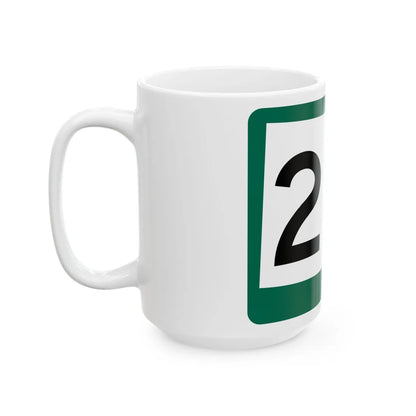SD 218 (South Dakota) (Road Sign) White Coffee Mug - Go Mug Yourself
