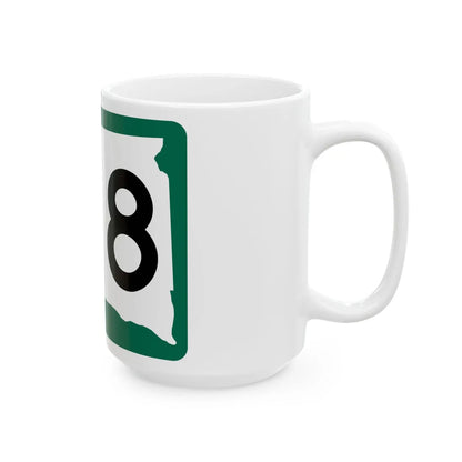 SD 218 (South Dakota) (Road Sign) White Coffee Mug - Go Mug Yourself