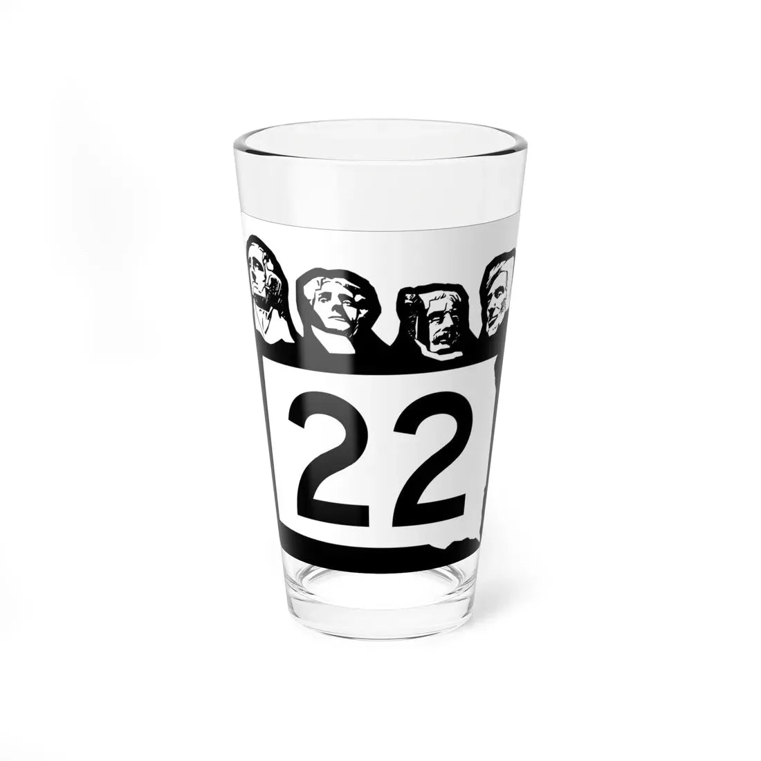SD 22 1960 (South Dakota) (Road Sign) Pint Glass 16oz 16oz - Go Mug Yourself