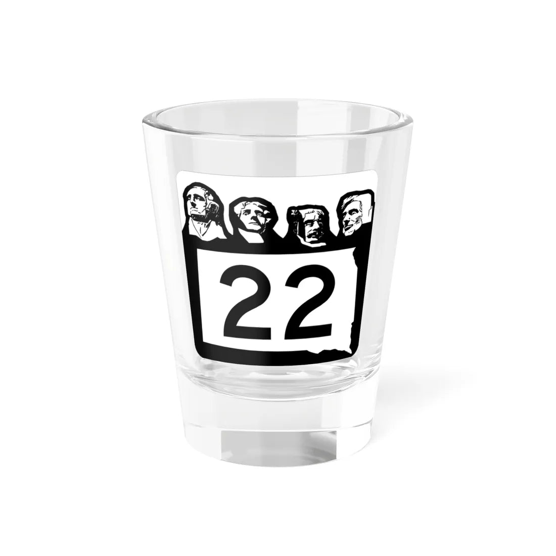 SD 22 1960 (South Dakota) (Road Sign) Shot Glass 1.5oz 1.5oz - Go Mug Yourself