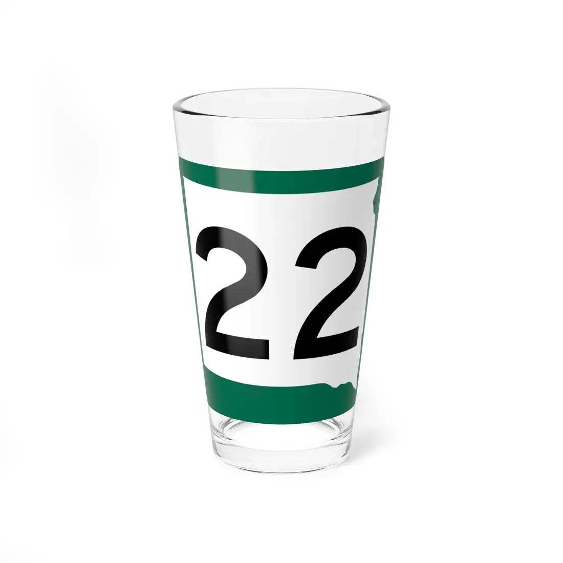 SD 22 (South Dakota) (Road Sign) Pint Glass 16oz 16oz - Go Mug Yourself