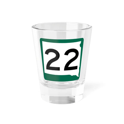 SD 22 (South Dakota) (Road Sign) Shot Glass 1.5oz 1.5oz - Go Mug Yourself