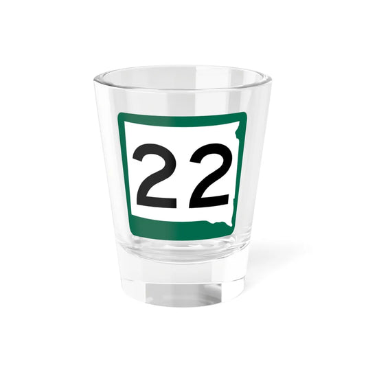 SD 22 (South Dakota) (Road Sign) Shot Glass 1.5oz 1.5oz - Go Mug Yourself