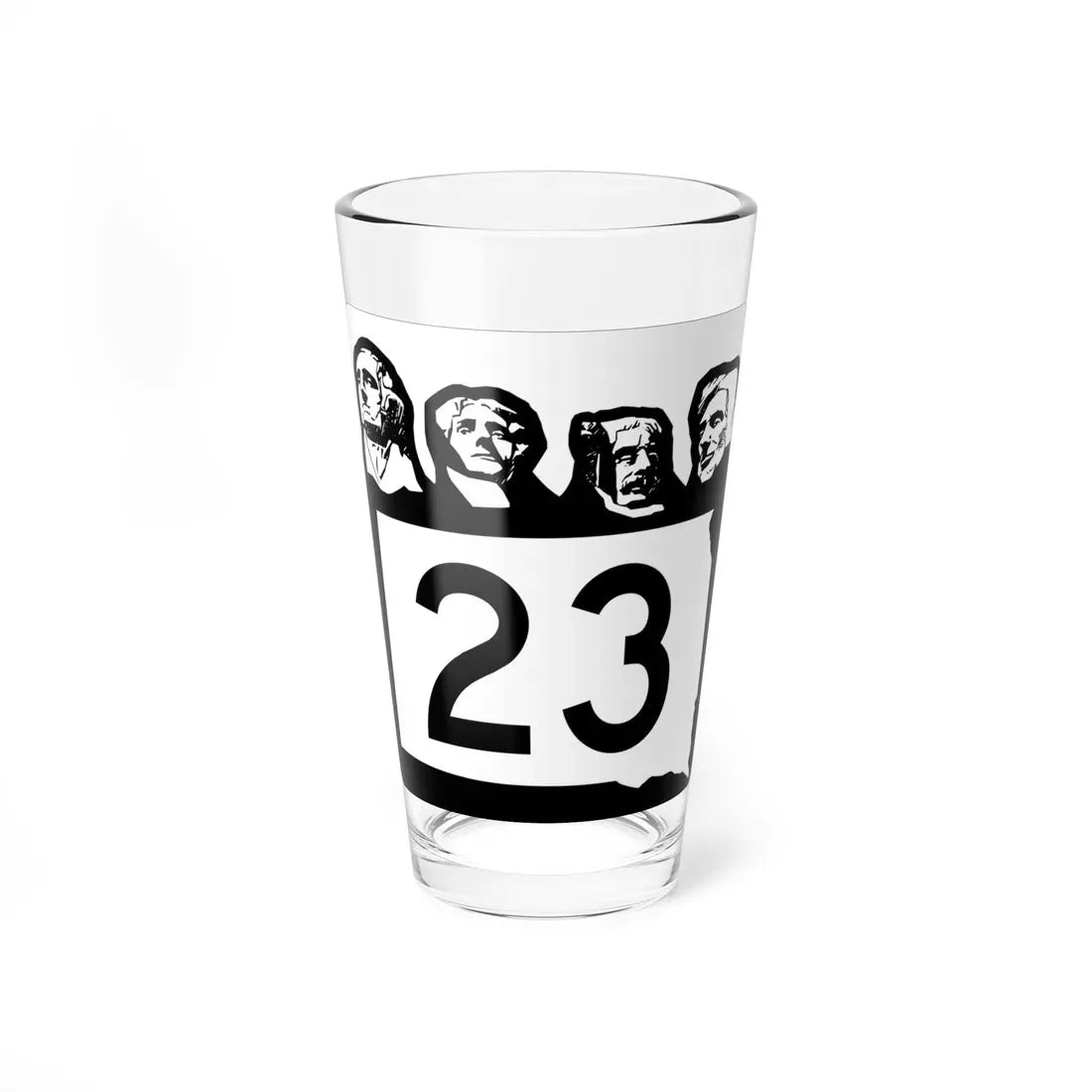 SD 23 1960 (South Dakota) (Road Sign) Pint Glass 16oz 16oz - Go Mug Yourself