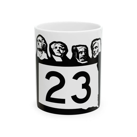 SD 23 1960 (South Dakota) (Road Sign) White Coffee Mug 11oz - Go Mug Yourself
