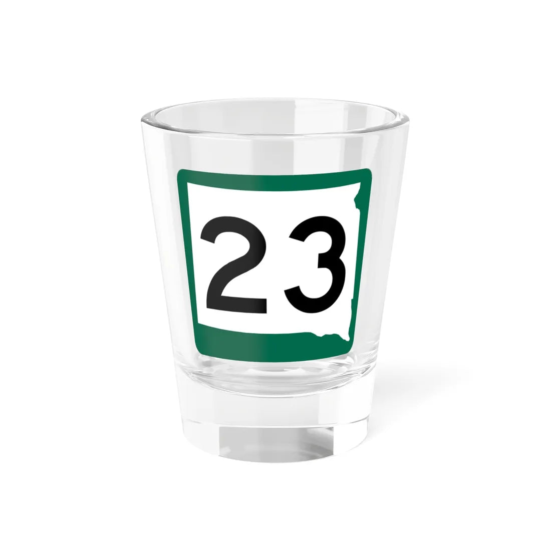 SD 23 (South Dakota) (Road Sign) Shot Glass 1.5oz 1.5oz - Go Mug Yourself