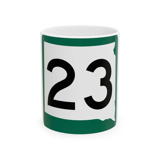 SD 23 (South Dakota) (Road Sign) White Coffee Mug 11oz - Go Mug Yourself