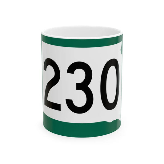 SD 230 (South Dakota) (Road Sign) White Coffee Mug 11oz - Go Mug Yourself