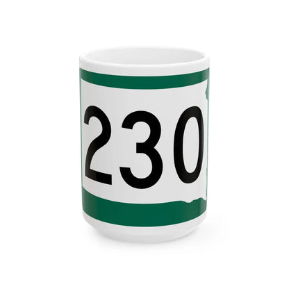 SD 230 (South Dakota) (Road Sign) White Coffee Mug 15oz - Go Mug Yourself
