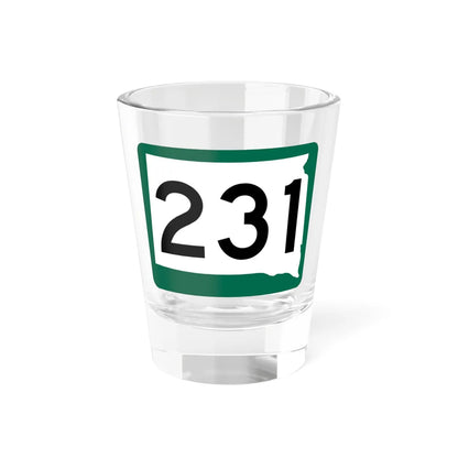 SD 231 (South Dakota) (Road Sign) Shot Glass 1.5oz 1.5oz - Go Mug Yourself