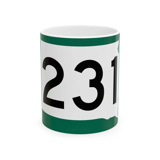 SD 231 (South Dakota) (Road Sign) White Coffee Mug 11oz - Go Mug Yourself
