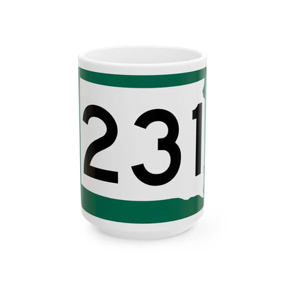 SD 231 (South Dakota) (Road Sign) White Coffee Mug 15oz - Go Mug Yourself