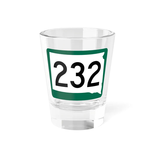 SD 232 (South Dakota) (Road Sign) Shot Glass 1.5oz 1.5oz - Go Mug Yourself