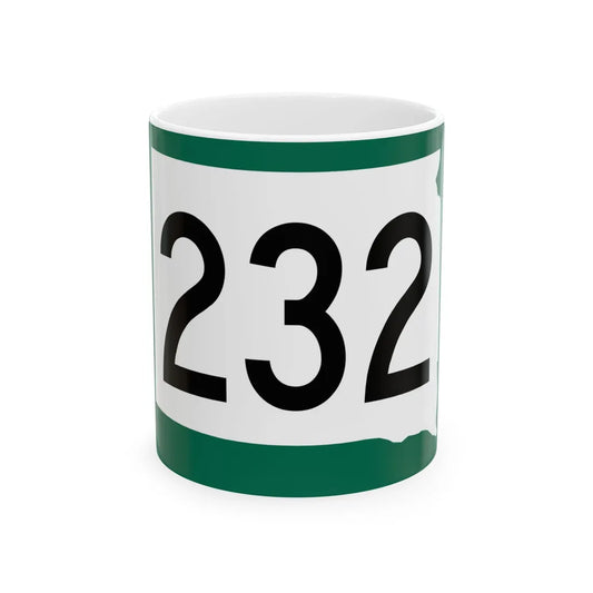 SD 232 (South Dakota) (Road Sign) White Coffee Mug 11oz - Go Mug Yourself
