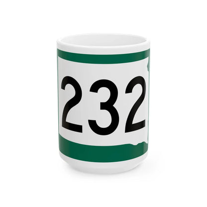 SD 232 (South Dakota) (Road Sign) White Coffee Mug 15oz - Go Mug Yourself