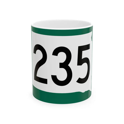 SD 235 (South Dakota) (Road Sign) White Coffee Mug 11oz - Go Mug Yourself