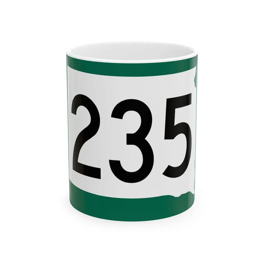 SD 235 (South Dakota) (Road Sign) White Coffee Mug 11oz - Go Mug Yourself