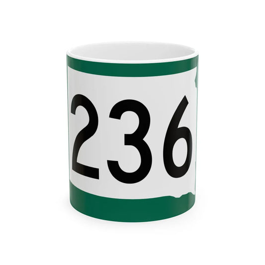 SD 236 (South Dakota) (Road Sign) White Coffee Mug 11oz - Go Mug Yourself
