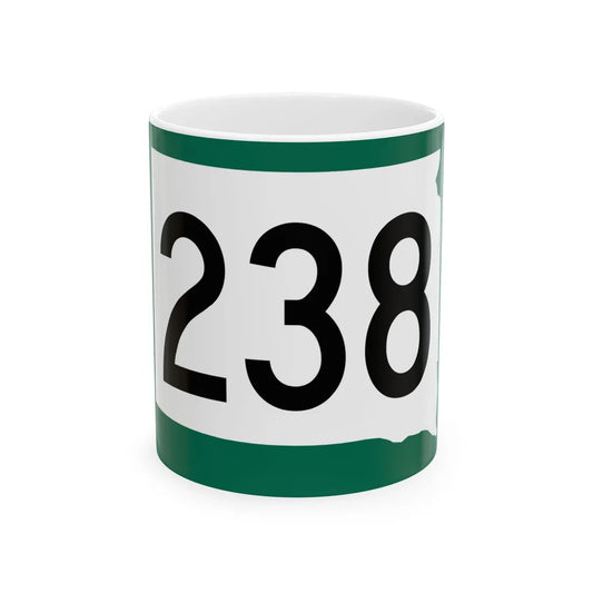 SD 238 (South Dakota) (Road Sign) White Coffee Mug 11oz - Go Mug Yourself