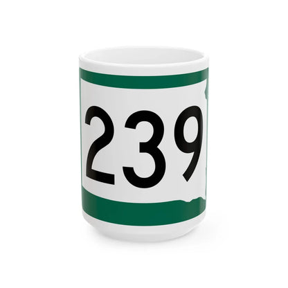 SD 239 (South Dakota) (Road Sign) White Coffee Mug 15oz - Go Mug Yourself