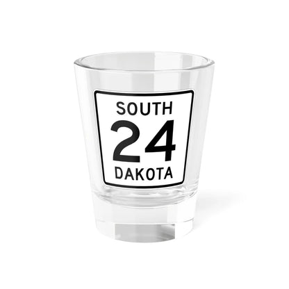 SD 24 1950 (South Dakota) (Road Sign) Shot Glass 1.5oz 1.5oz - Go Mug Yourself