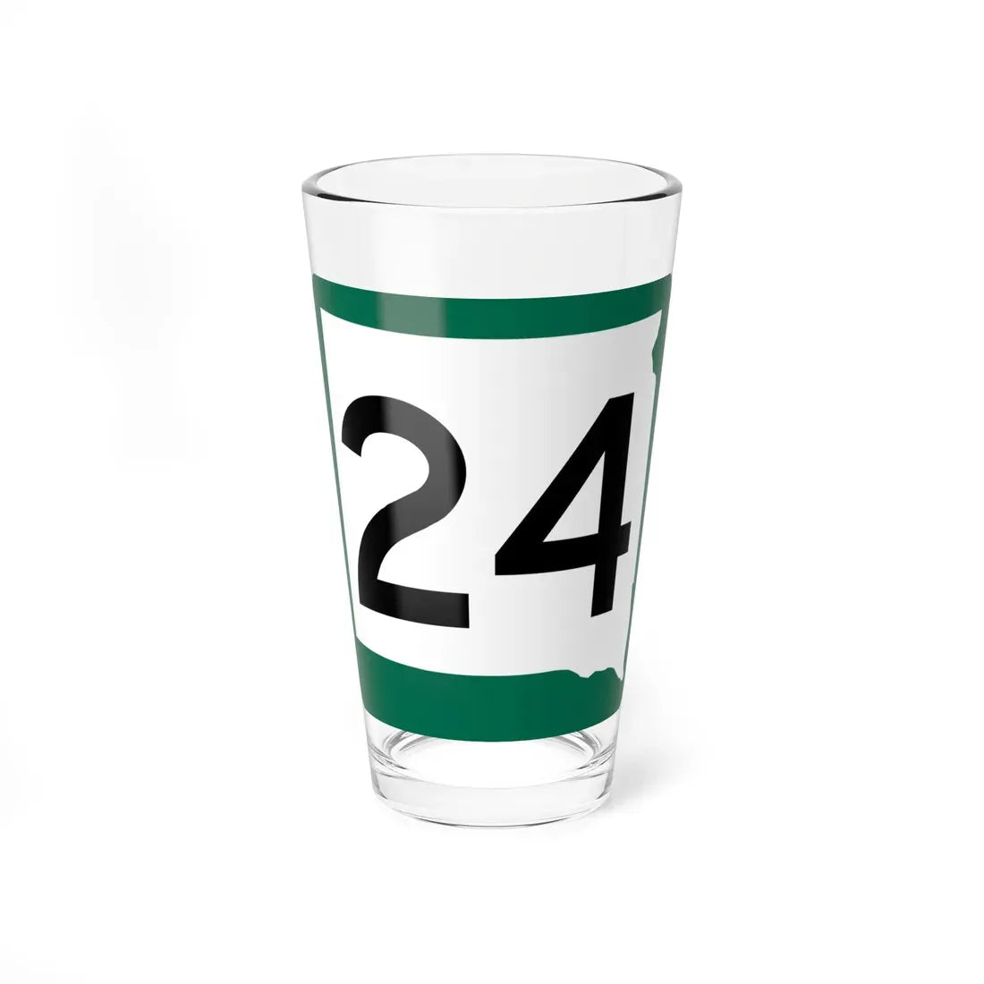 SD 24 (South Dakota) (Road Sign) Pint Glass 16oz 16oz - Go Mug Yourself