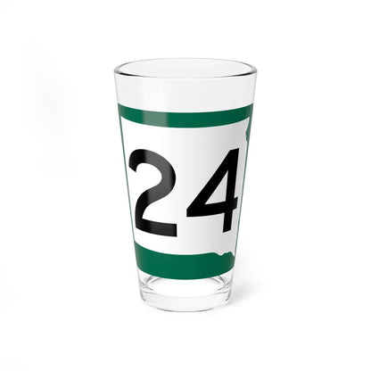 SD 24 (South Dakota) (Road Sign) Pint Glass 16oz 16oz - Go Mug Yourself