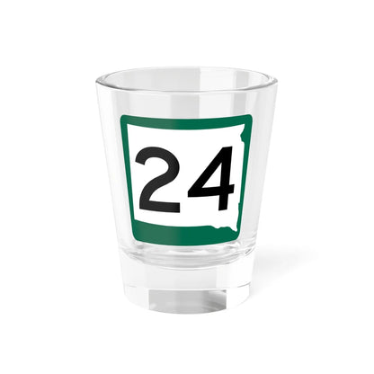 SD 24 (South Dakota) (Road Sign) Shot Glass 1.5oz 1.5oz - Go Mug Yourself