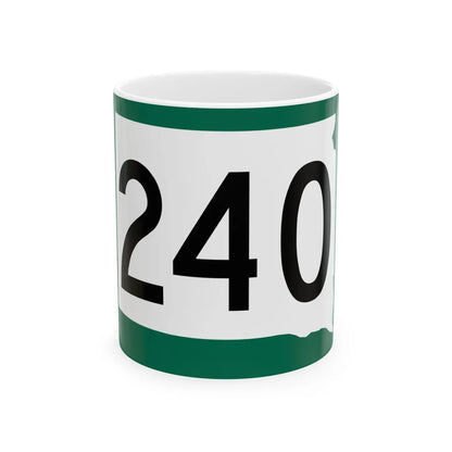 SD 240 (South Dakota) (Road Sign) White Coffee Mug 11oz - Go Mug Yourself