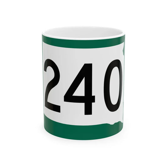 SD 240 (South Dakota) (Road Sign) White Coffee Mug 11oz - Go Mug Yourself