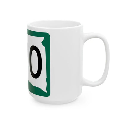 SD 240 (South Dakota) (Road Sign) White Coffee Mug - Go Mug Yourself