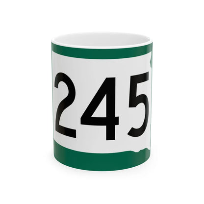 SD 245 (South Dakota) (Road Sign) White Coffee Mug 11oz - Go Mug Yourself