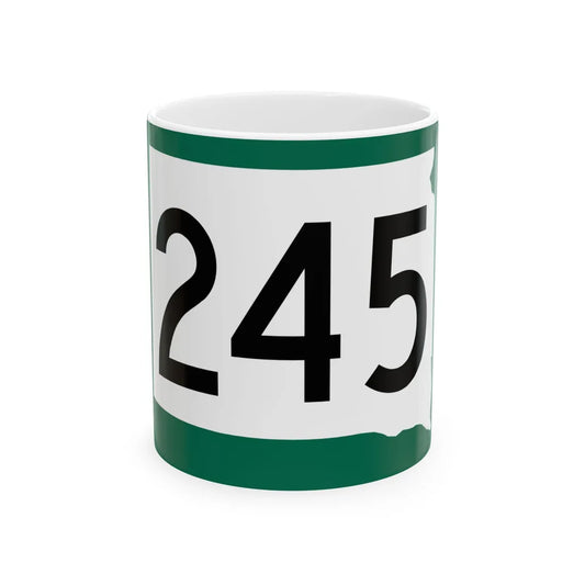 SD 245 (South Dakota) (Road Sign) White Coffee Mug 11oz - Go Mug Yourself